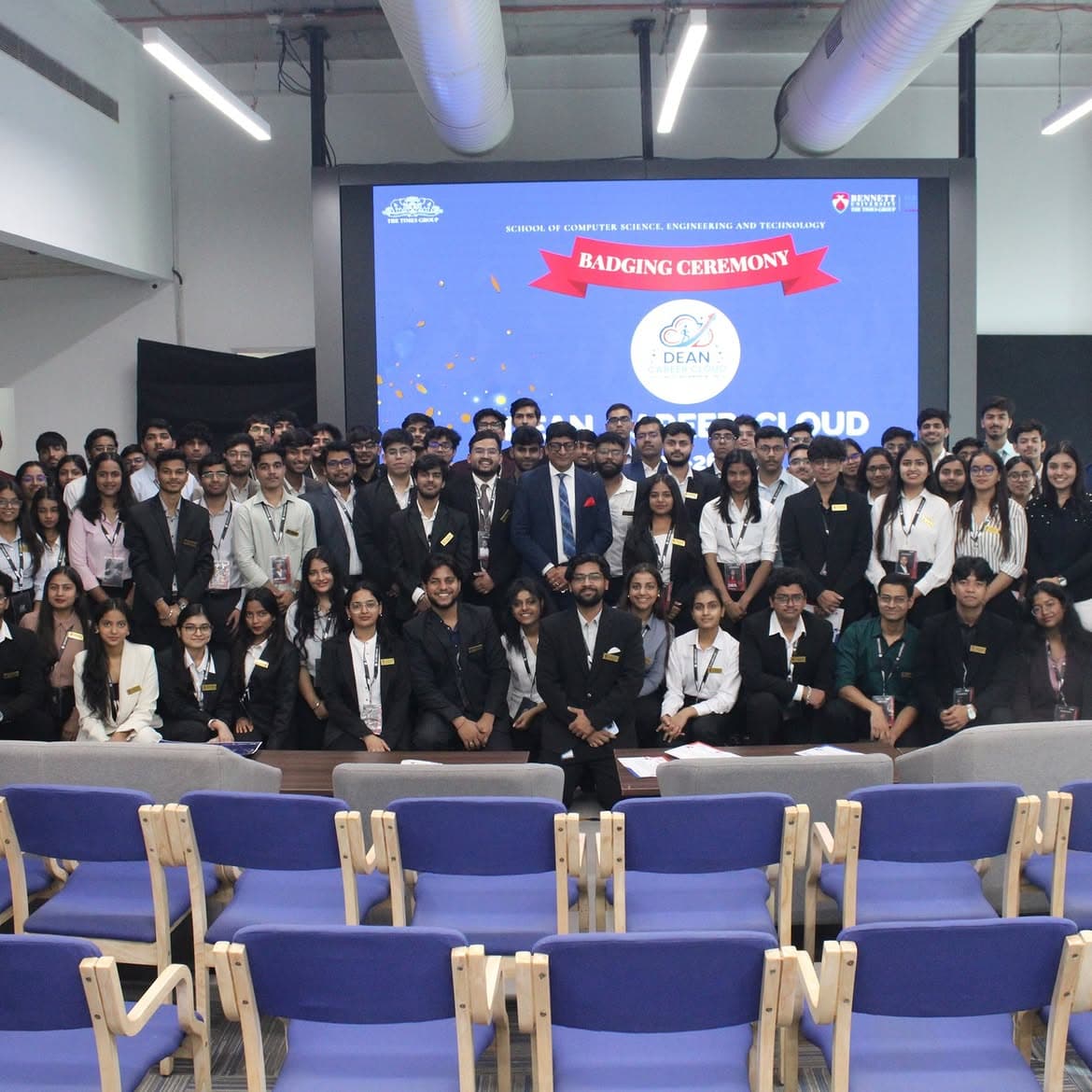 Group photograph at the Dean Career Cloud badging ceremony